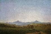Caspar David Friedrich Bohmische Landschaft mit dem Milleschauer oil painting reproduction